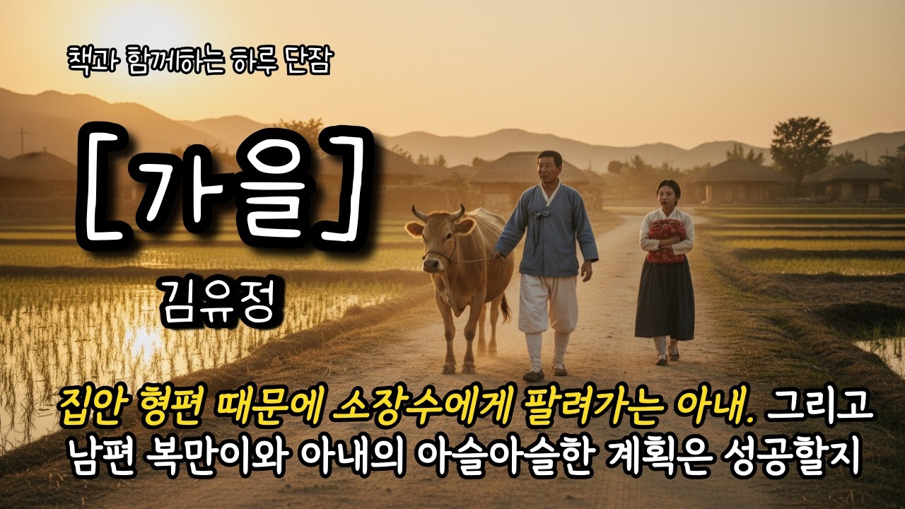 집안 형편 때문에 소장수에게 팔려가는 아내 그리고 남편 복만이와 아내의 아슬아슬한 계획은 성공할지 [가을] 김유정  #책읽어주는남자 #오디오북  #책과함께하는하루단잠