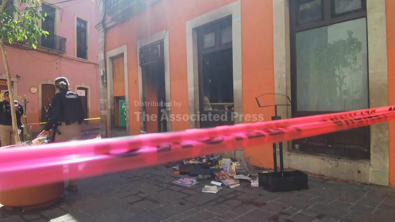 Burned buildings in Mexico after Mexican army kills leader of powerful Jalisco New Generation Cartel