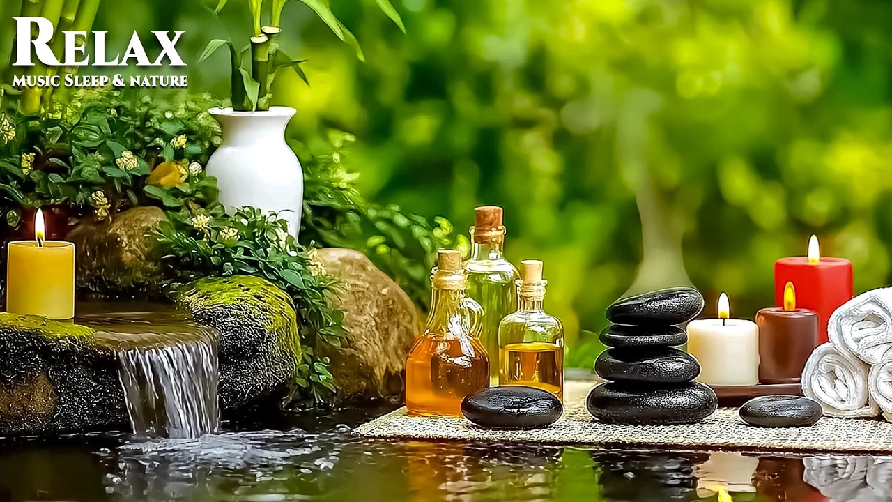 Calming Water Sounds + Relaxing Music, Fall Asleep Fast, Anxiety & Depression Relief