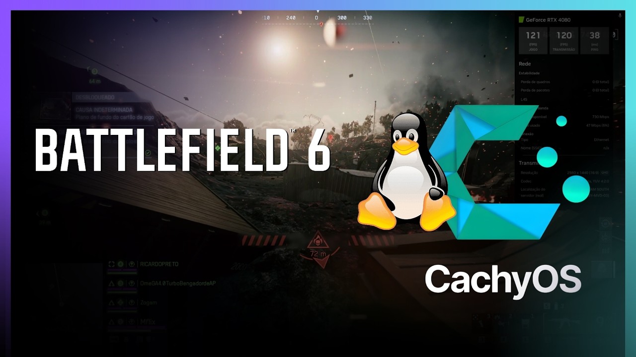 Battlefield 6 no LINUX 2026 | 120fps ULTRA • #CachyOS + #GeForceNOW Native