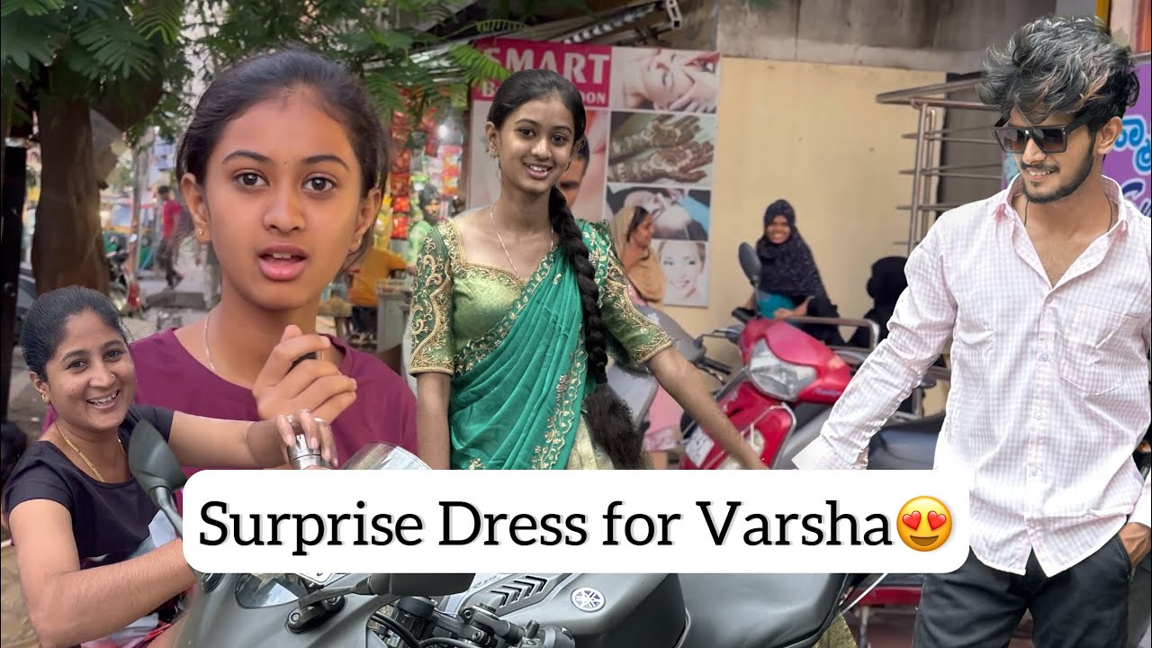 Surprise Dress for sister😍😘 #Annathangi #dharshan  #varshini