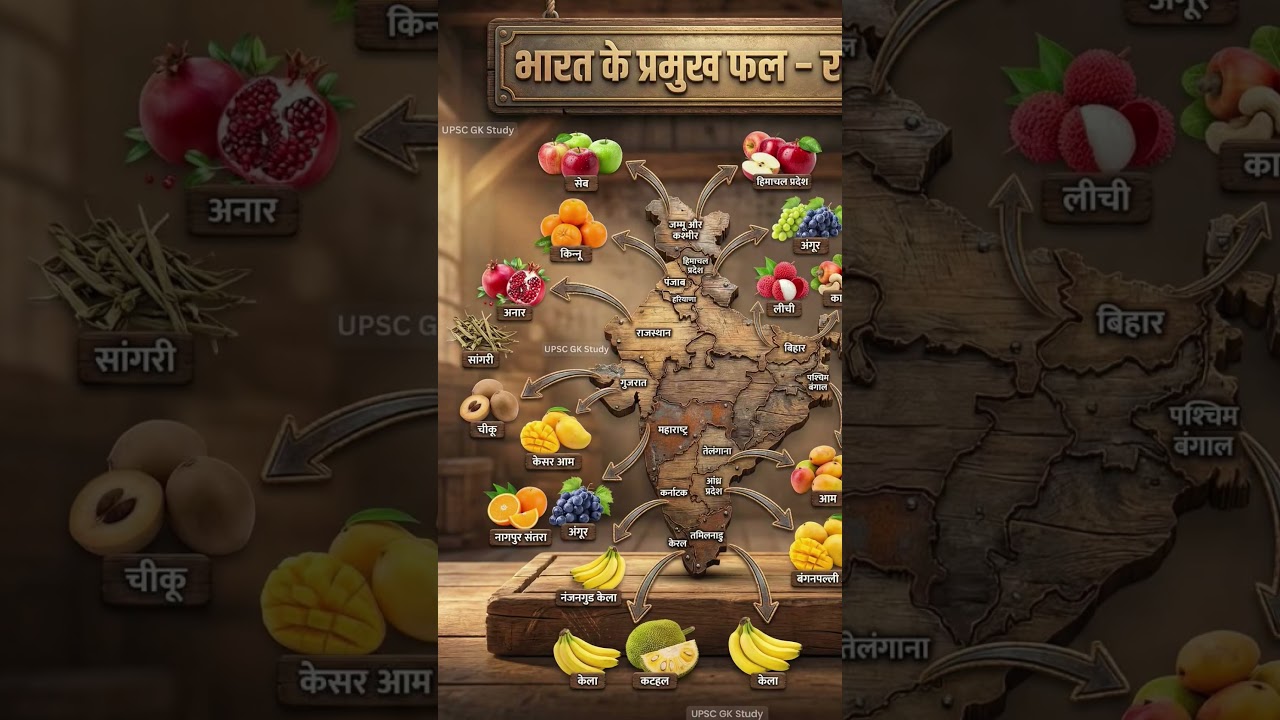 bharat ke pramukh fal- rajyavar... 