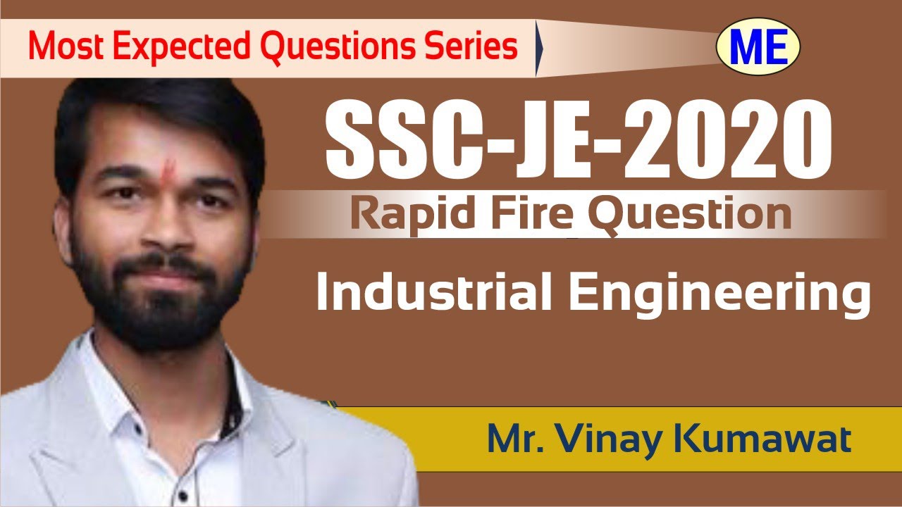SSC JE 2020  | Most Expected Question Series | SSC JE Exam (IE -ME) - Part 1- Questions
