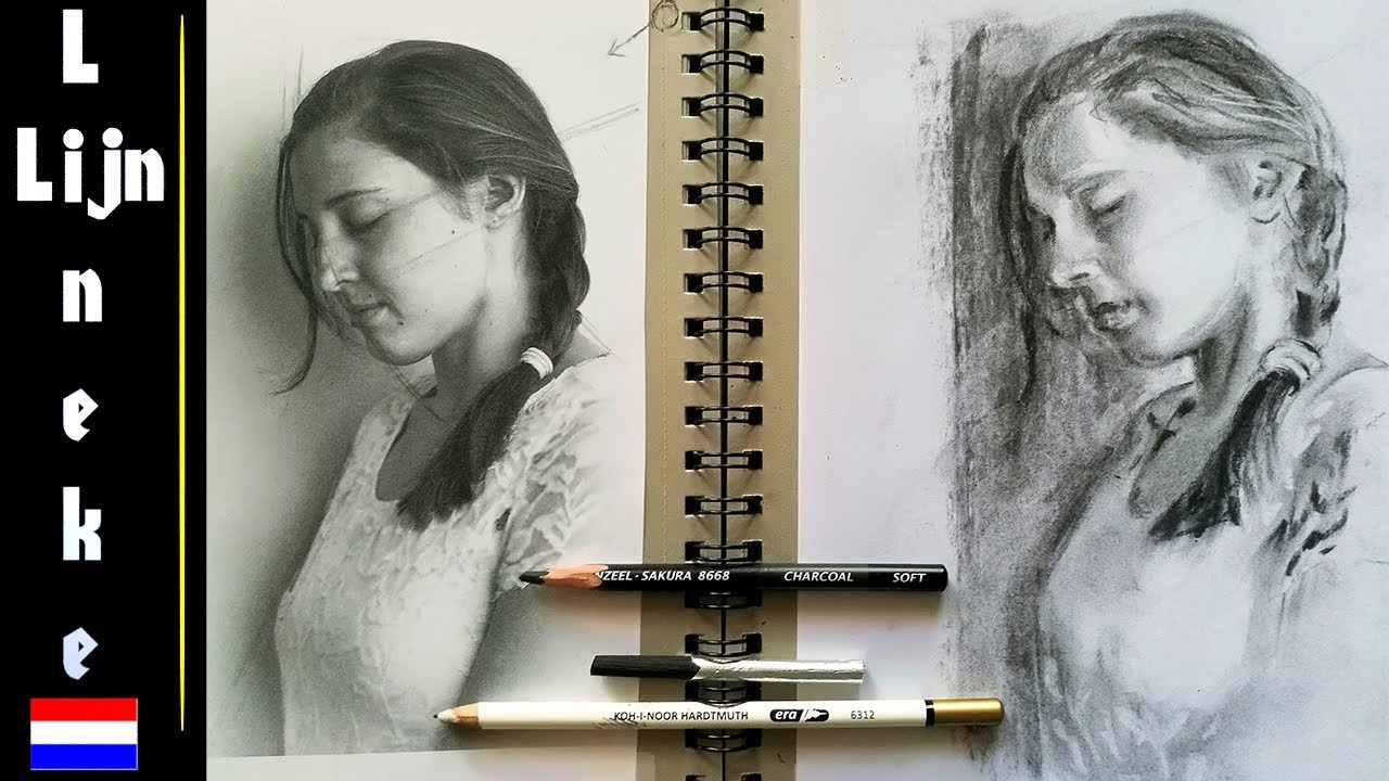 PORTRET tekenen voor beginners PROFIEL tekening