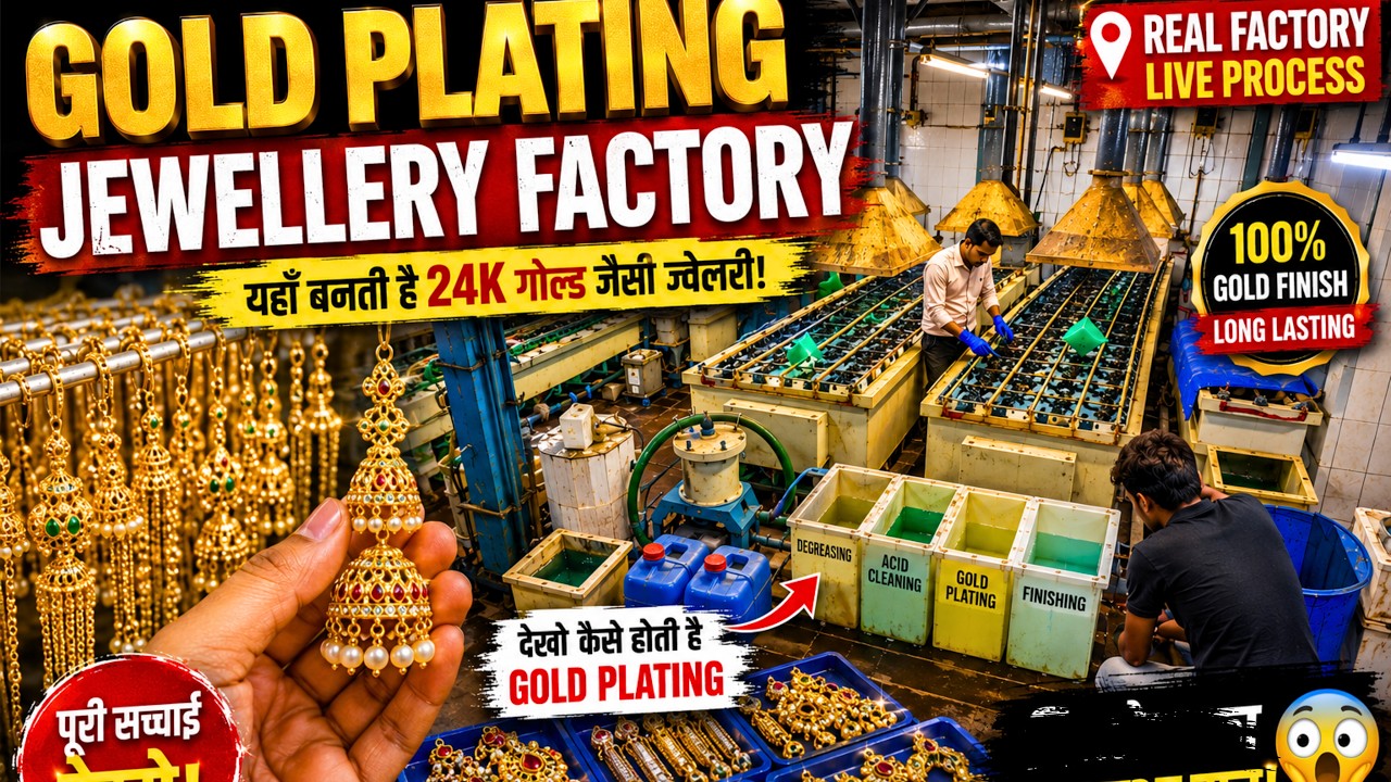 Manufacturing Process of 1g Gold Plated Jewellery in Mumbai | Micro Plated Jewellery Wholesale