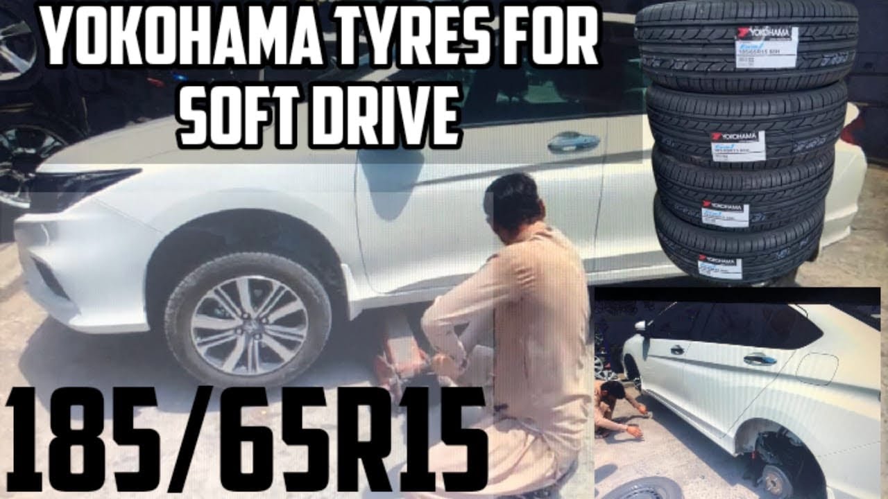 Honda City Aspire CVT Tyre change || YOKOHAMA || Pakistan Autos Chah Sultan #yokohama #tire #best