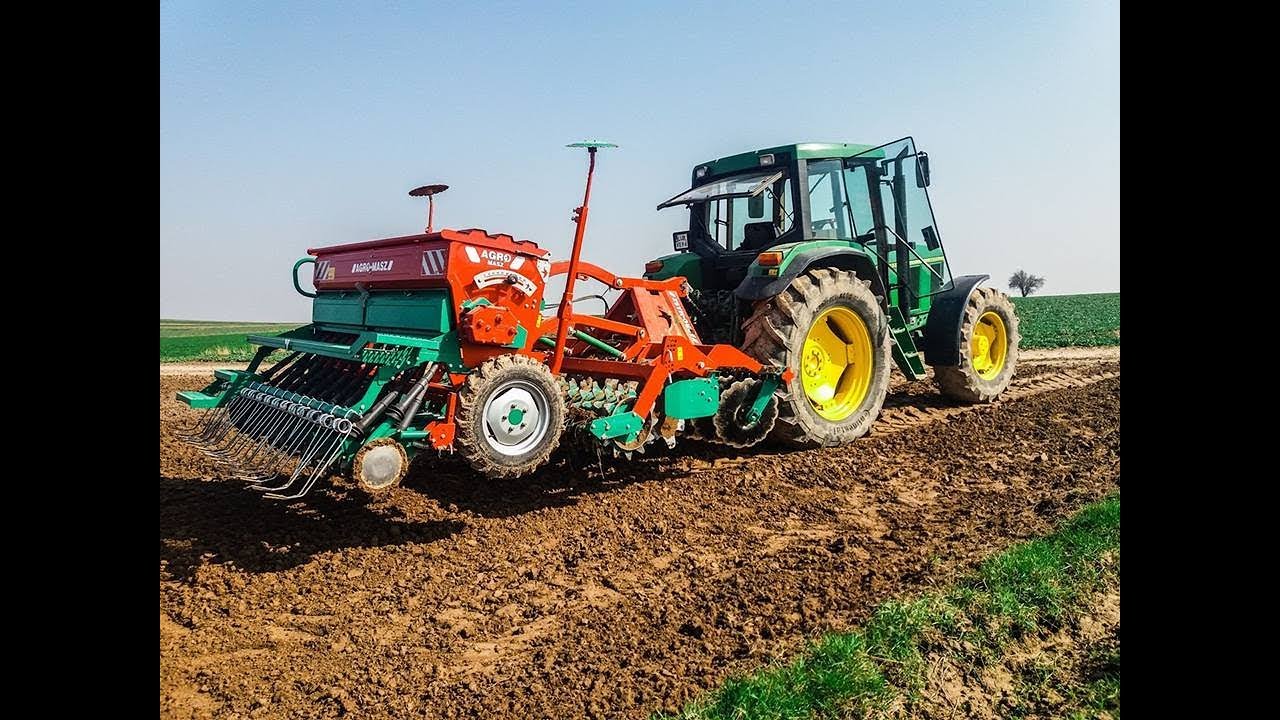 Siew jęczmienia jarego 2018!! John Deere 6600&AgroMasz ! Vlog#2