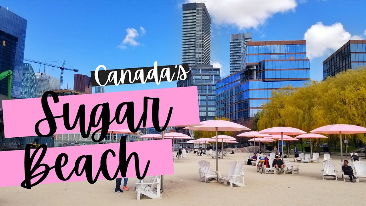 Toronto Beaches - Sugar Beach | Urban Bicycle Tour | Toronto Cycling  |  4K