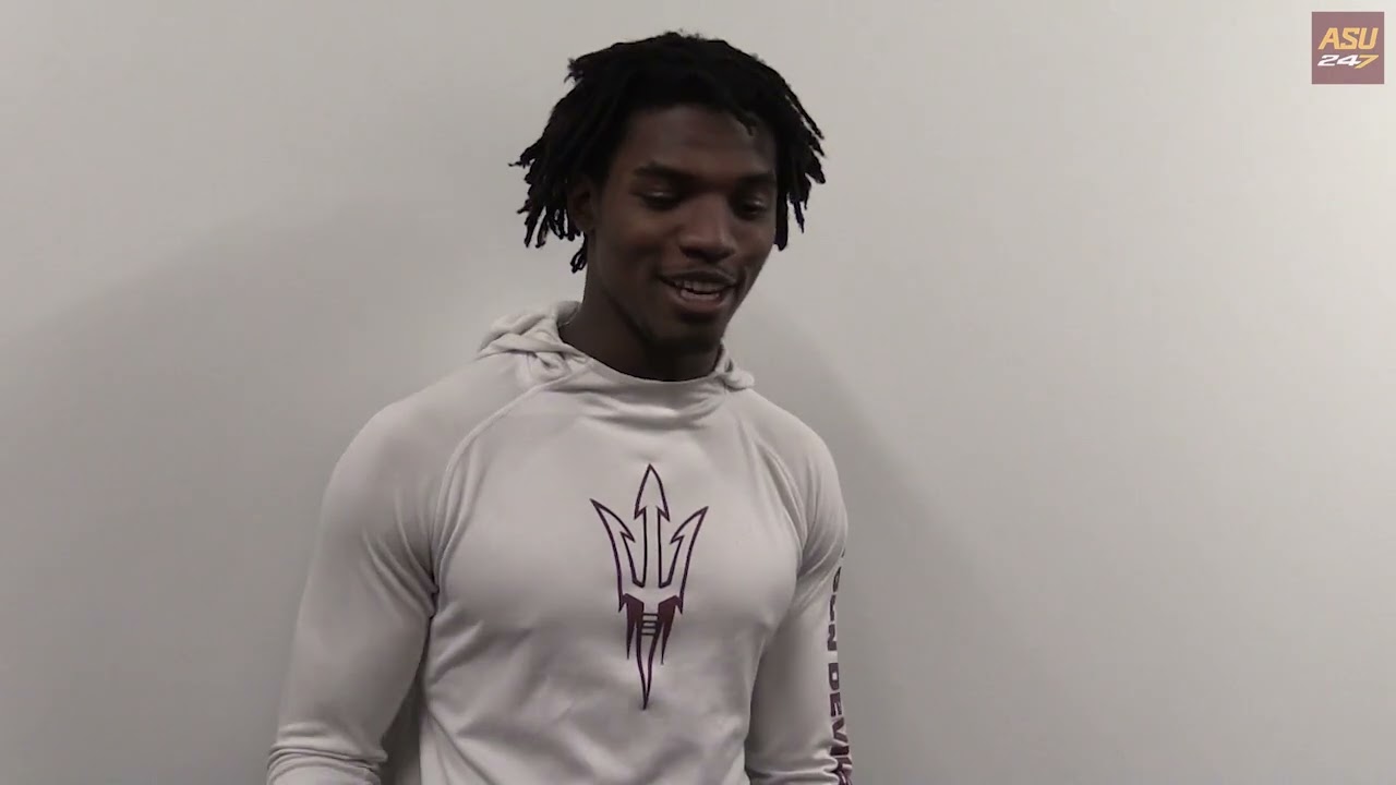 Timarcus Davis following ASU spring practice on Wednesday (03/23/22)