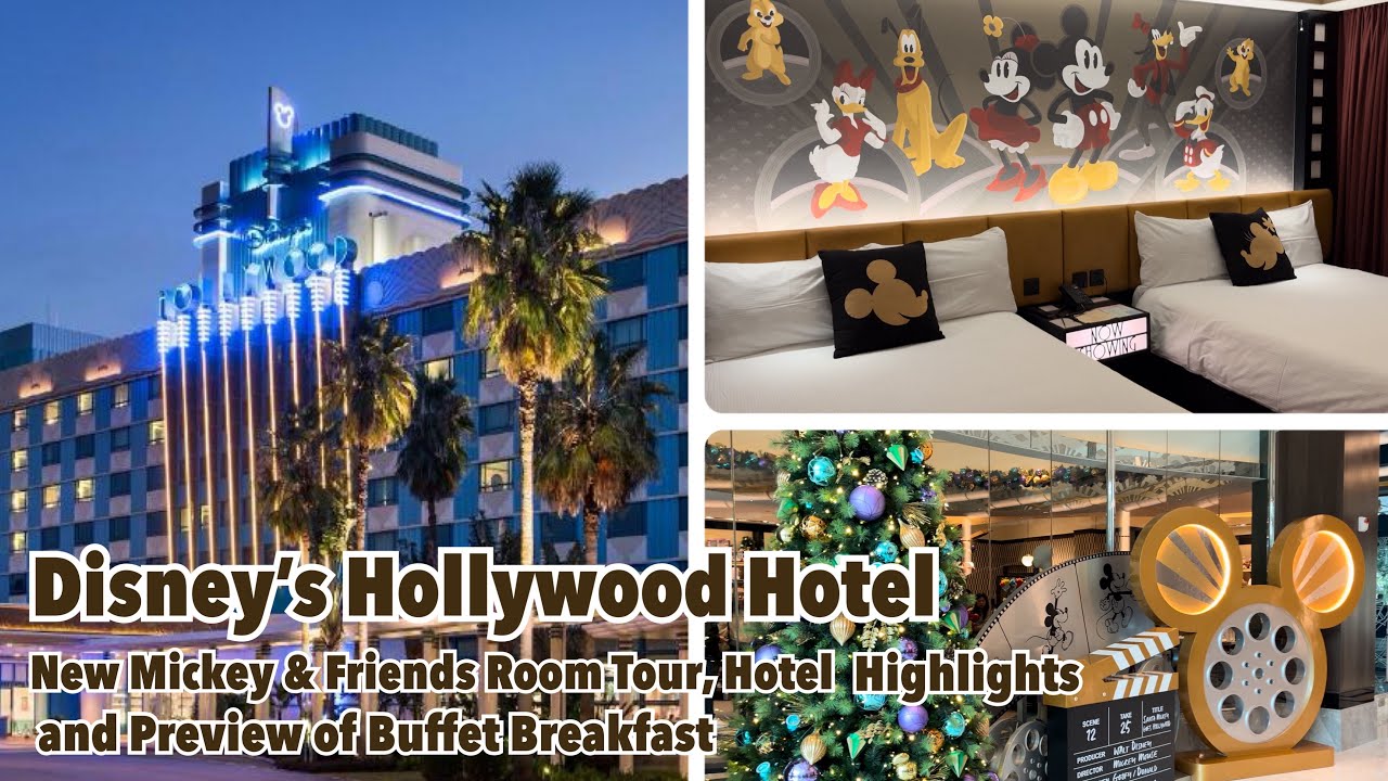 Disney’s Hollywood Hotel | New Mickey & Friends Room Tour, Hotel Highlights and Preview of Breakfast