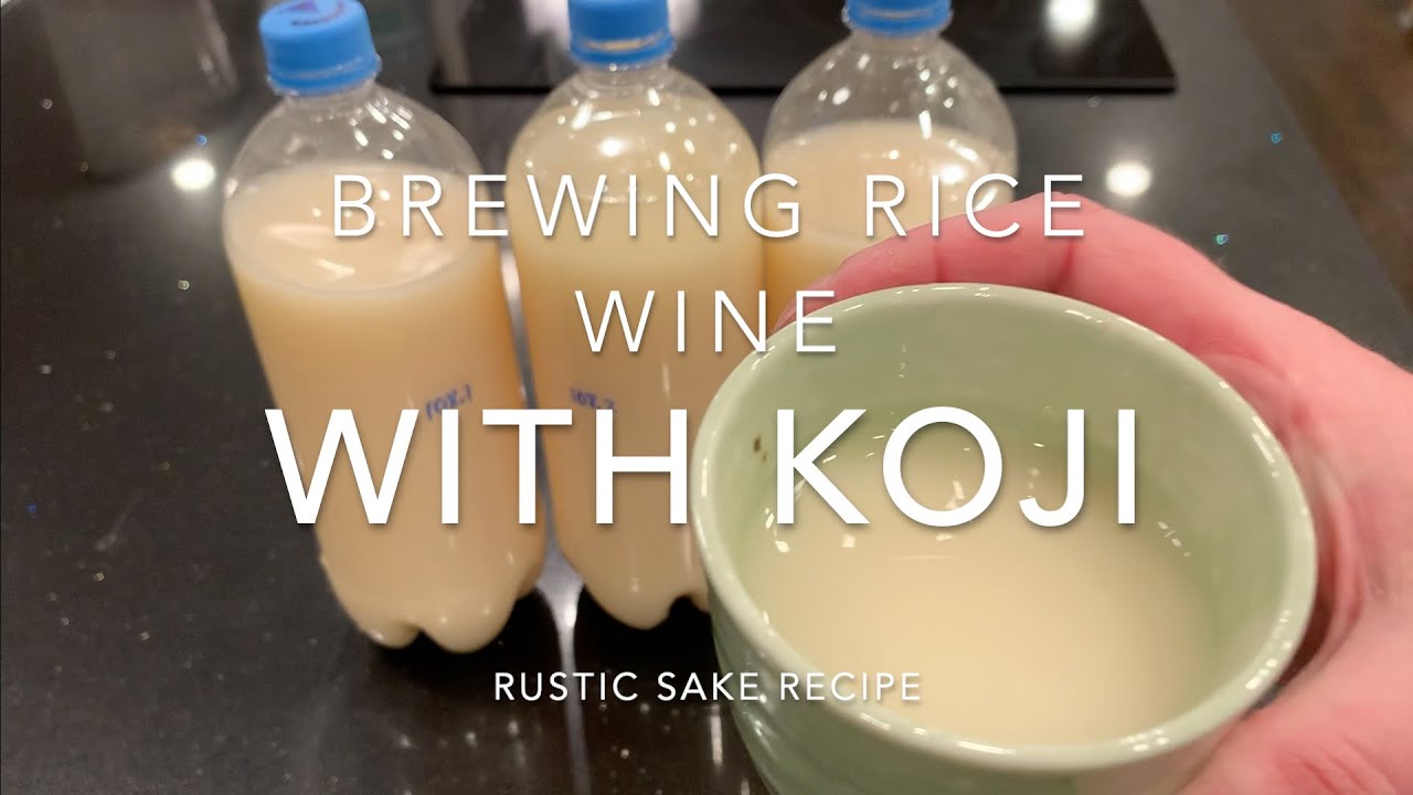 Brewing RUSTIC SAKE with KOJI / homebrewing rice wine recipe, Japanese farmhouse style