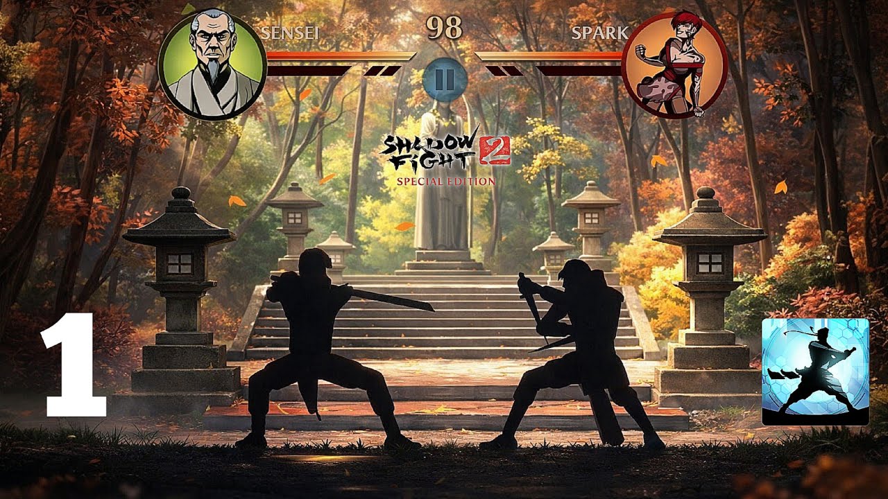 Shadow Fight 2 Special Edition || Gameplay Walkthrough Part 1 | Sensei's Story - Sensei vs Spark