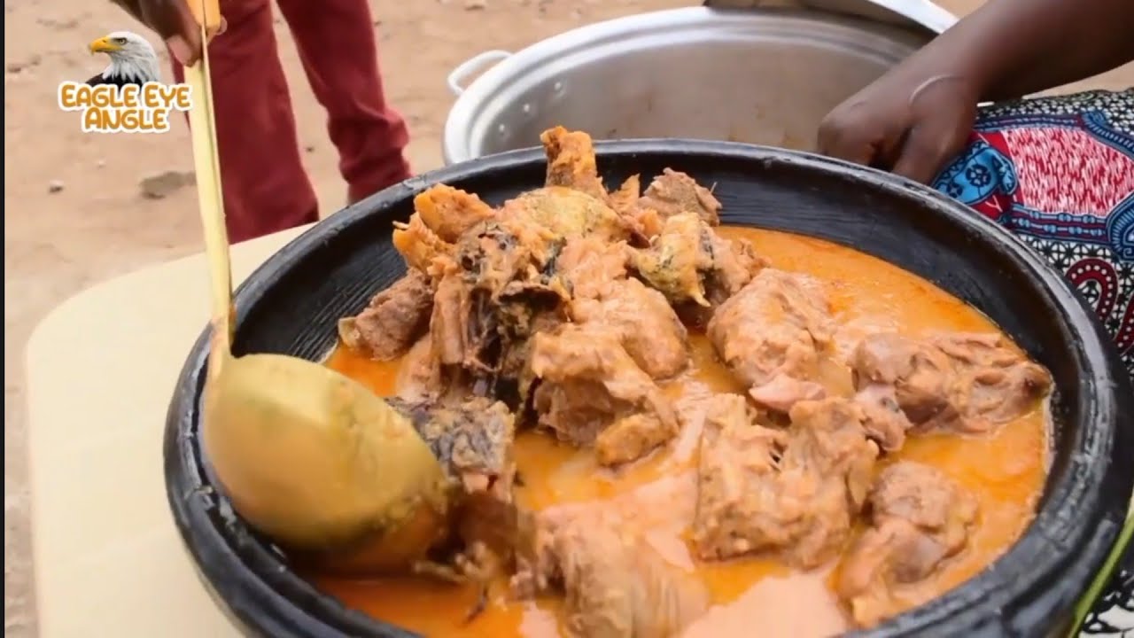 HOW TO PREPARE MELON SEEDS SOUP & FUFU IN VILLAGE LIFESTYLE COOKING#recipe#cooking#food.