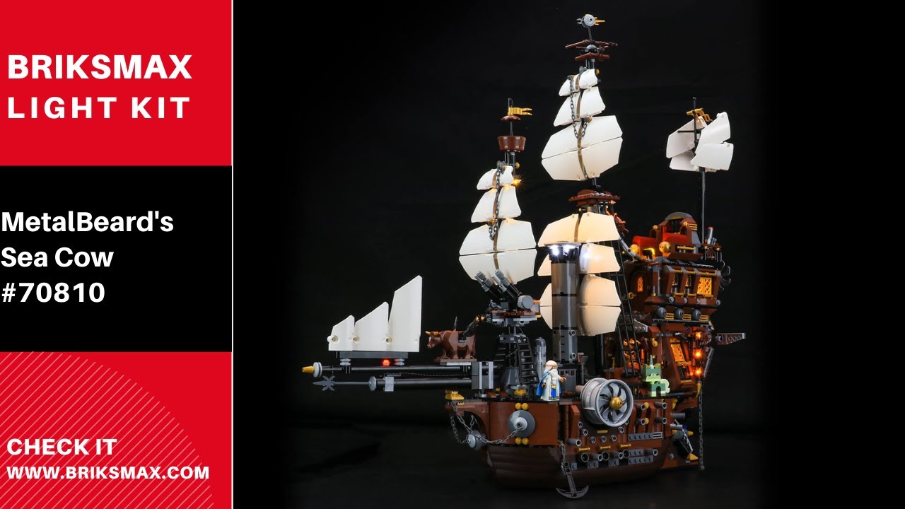 BriksMax Light Kit For Lego Movie MetalBeard's Sea Cow 70810