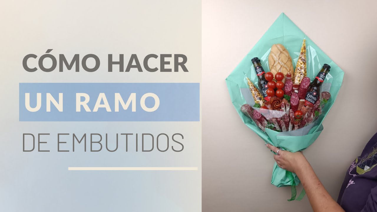 CÓMO HACER UN RAMO DE EMBUTIDOS PASO A PASO  |  REGALO COMESTIBLE 