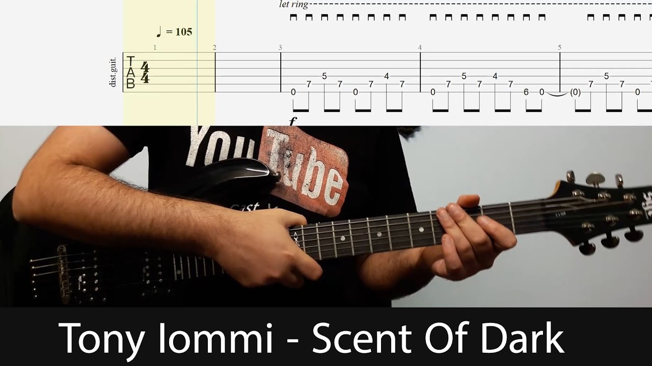 Tony Iommi - Scent Of Dark Guitar Cover With Tabs And Backing Track(W/Solo)(Eb Standard)
