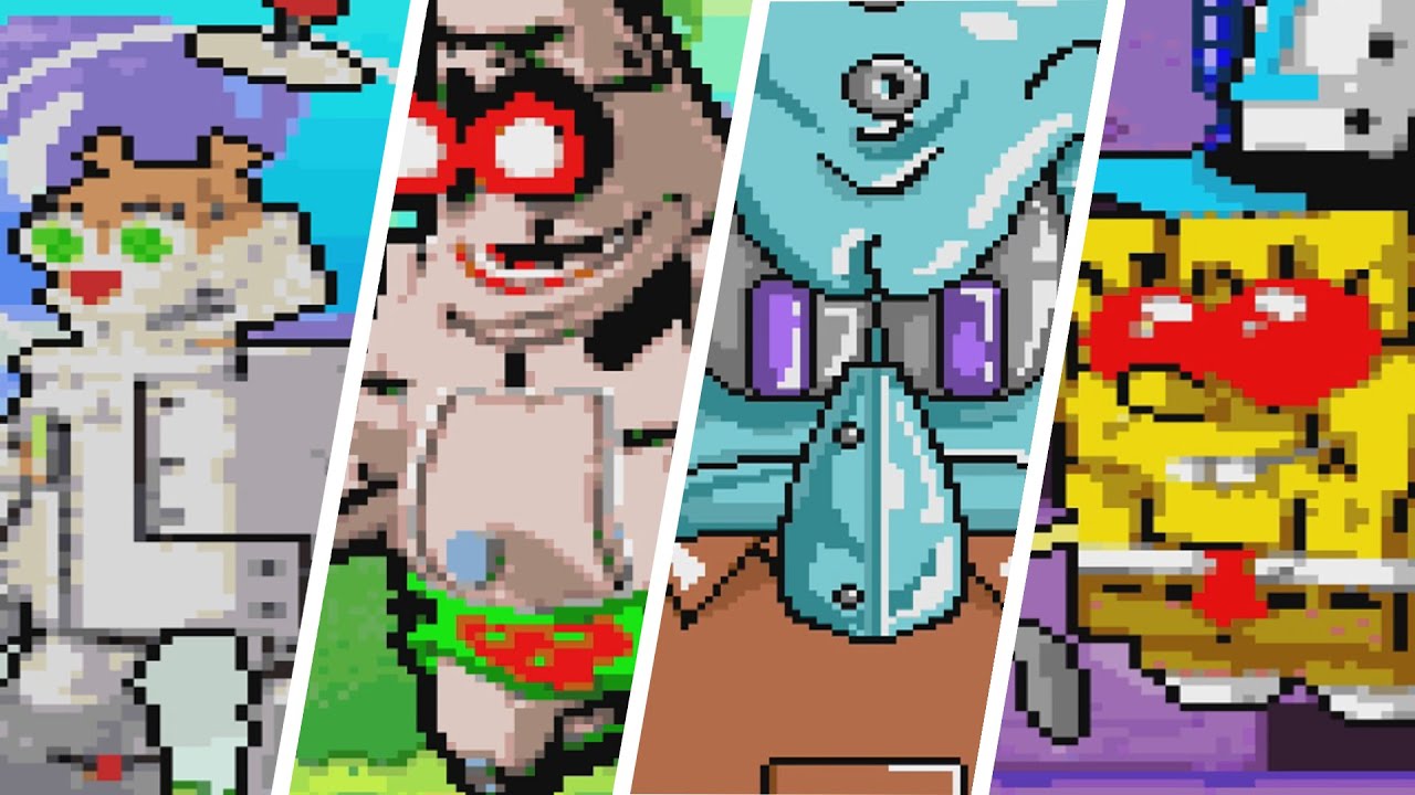SpongeBob Battle for Bikini Bottom (GBA) - All Bosses & Ending