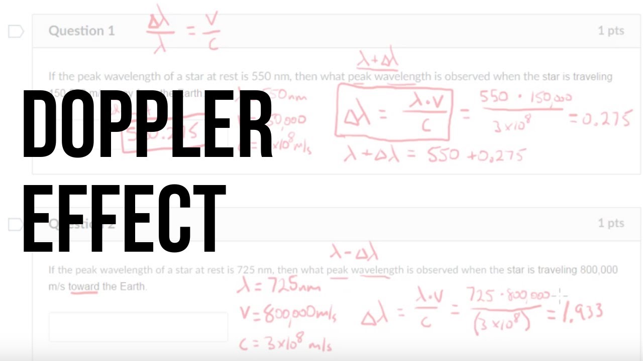 Doppler Effect Equation - Example Problems