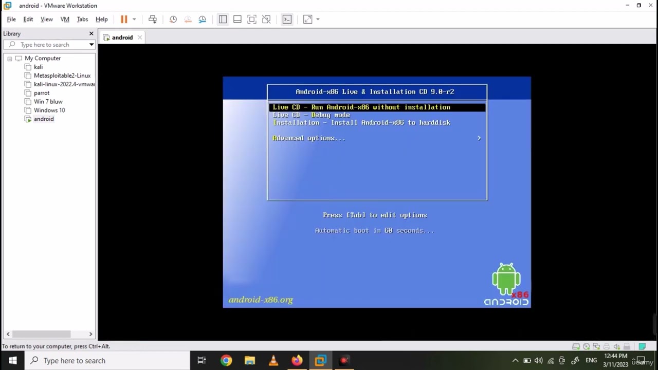 Install  Android on Vmware