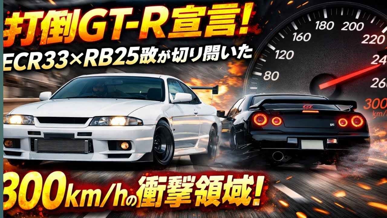 🔥 打倒GT-R宣言！ECR33×RB25改が切り開いた300km/hの衝撃領域