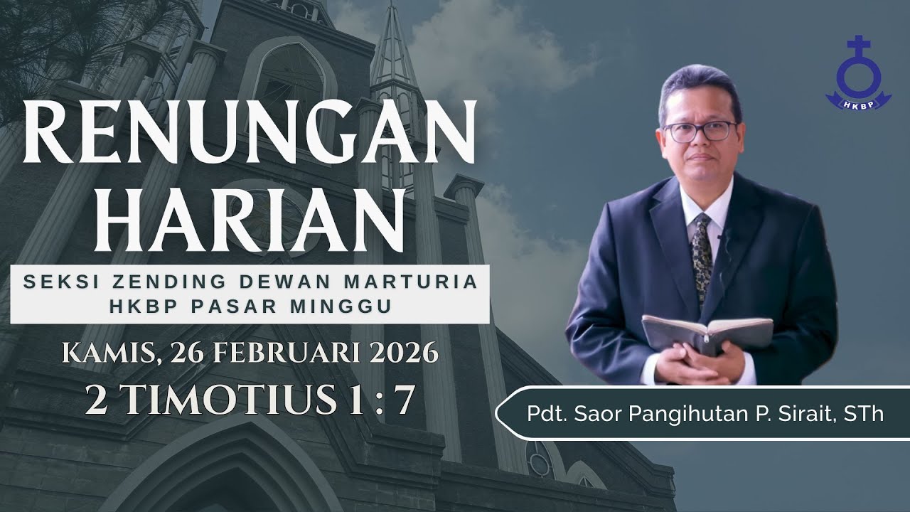 Renungan Harian Kamis, 26 Februari 2026