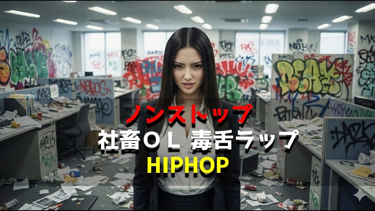 【ノンストップ社畜毒舌OLラップ20曲】　ドライブ・筋トレ・作業用BGM　Aggressive Female Rap Album