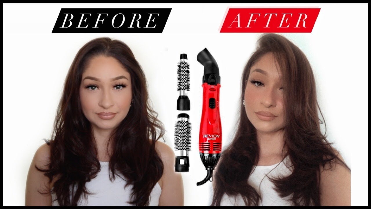 SALON BLOWOUT AT HOME USING THE REVLON HOT AIR BRUSH KIT