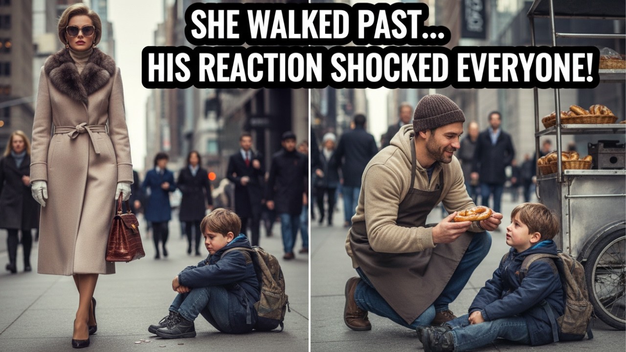Rich Woman Walked Past A Crying Child | The Street Vendor’s Reaction Went Viral