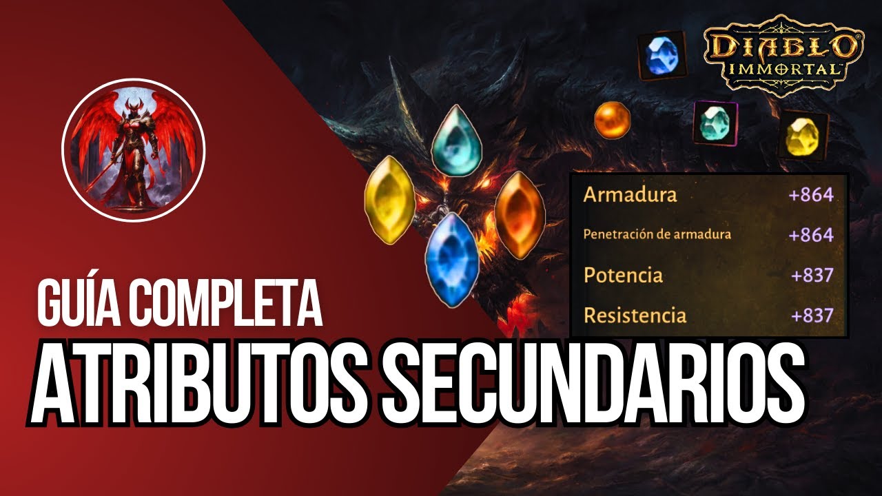 GUÍA: Gemas Normales y ATRIBUTOS SECUNDARIOS - DIABLO IMMORTAL