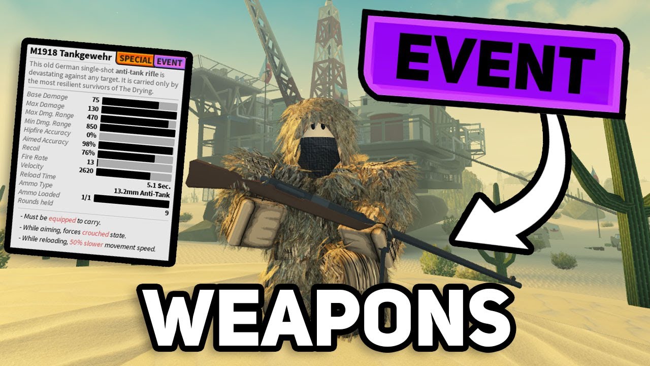 Где найти ОРУЖИЕ СОБЫТИЙ в Apocalypse Rising 2 Drying (Roblox)