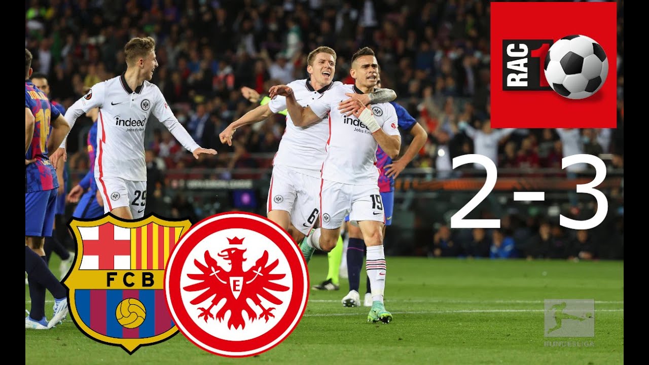 Barcelona 2 Eintracht 3 UEL 21/22 en RAC1 - Nit trista | CampNou alemán | Palomas de luto