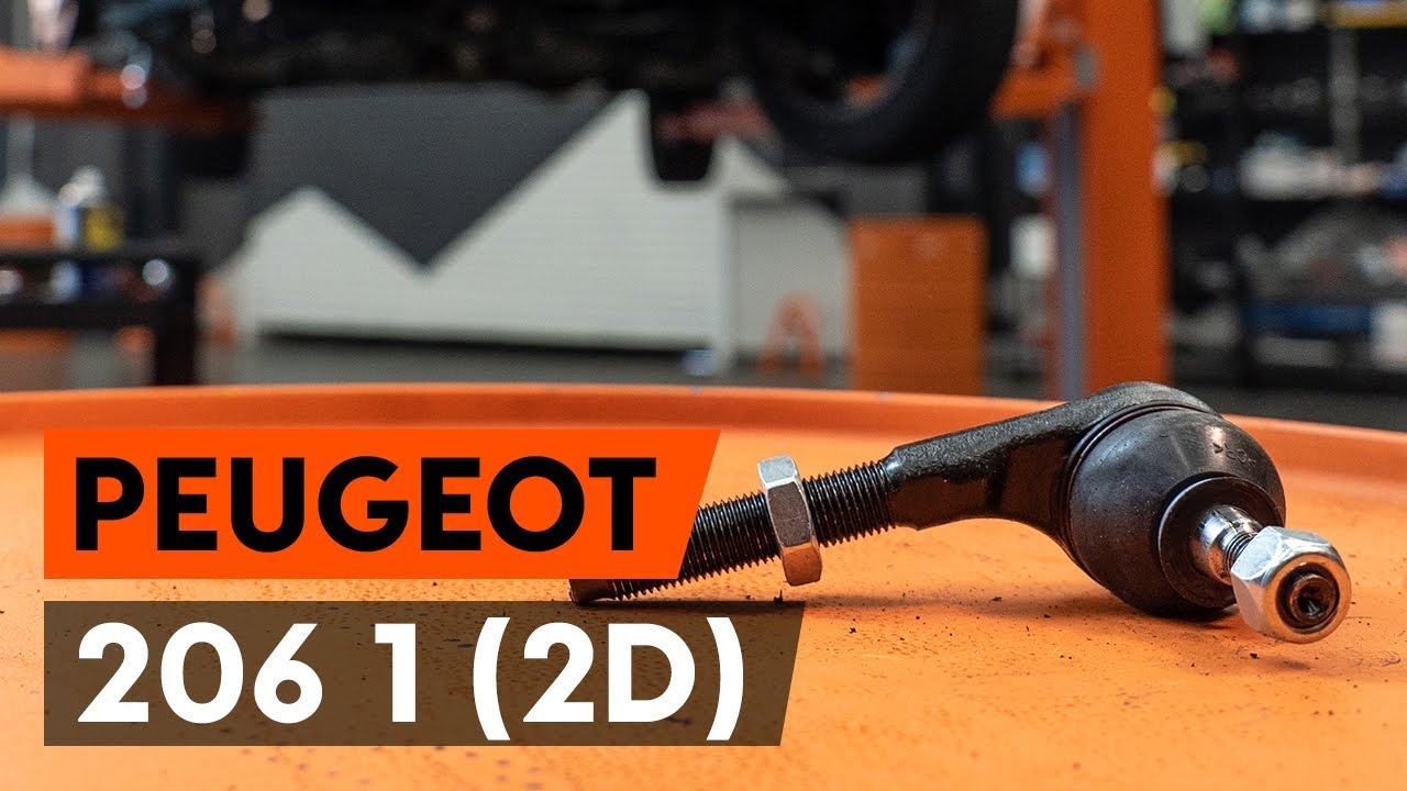 How to change tie rod end / track rod end on PEUGEOT 206 1 (2D) [TUTORIAL AUTODOC]