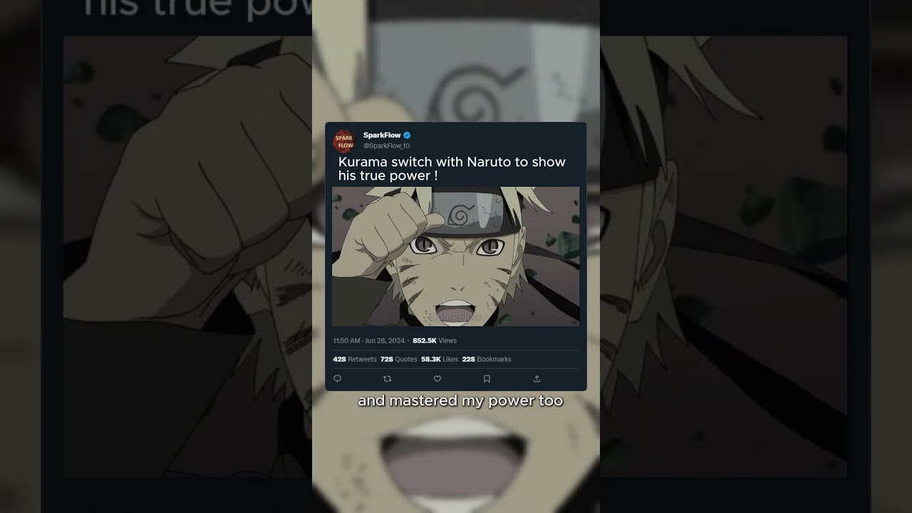 Kurama switch with Naruto to not fail transformation