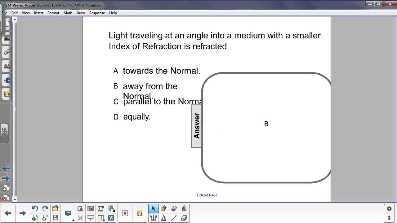 EM Waves - Fermat's Principle of Least Time Q11