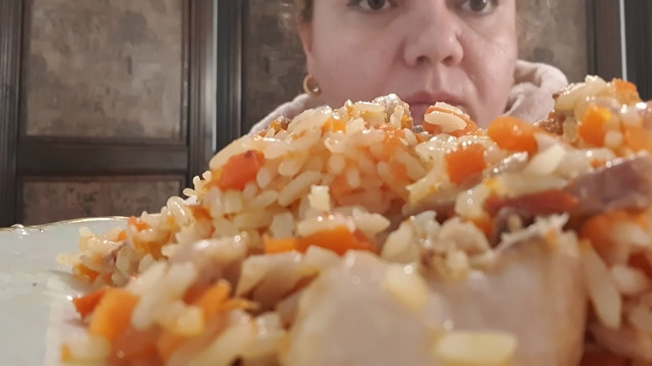 MUKBANG 🥰PLOV🍚ПЛОВ🍚MUKBANG PILAF🍽не ASMR #mukbang #мукбанг #pilaf #плов