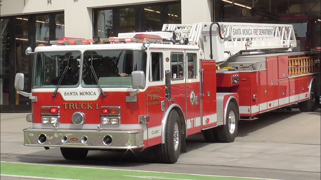 Santa Monica Fire Dept. Truck Co. 1 Responding 2/27/2025