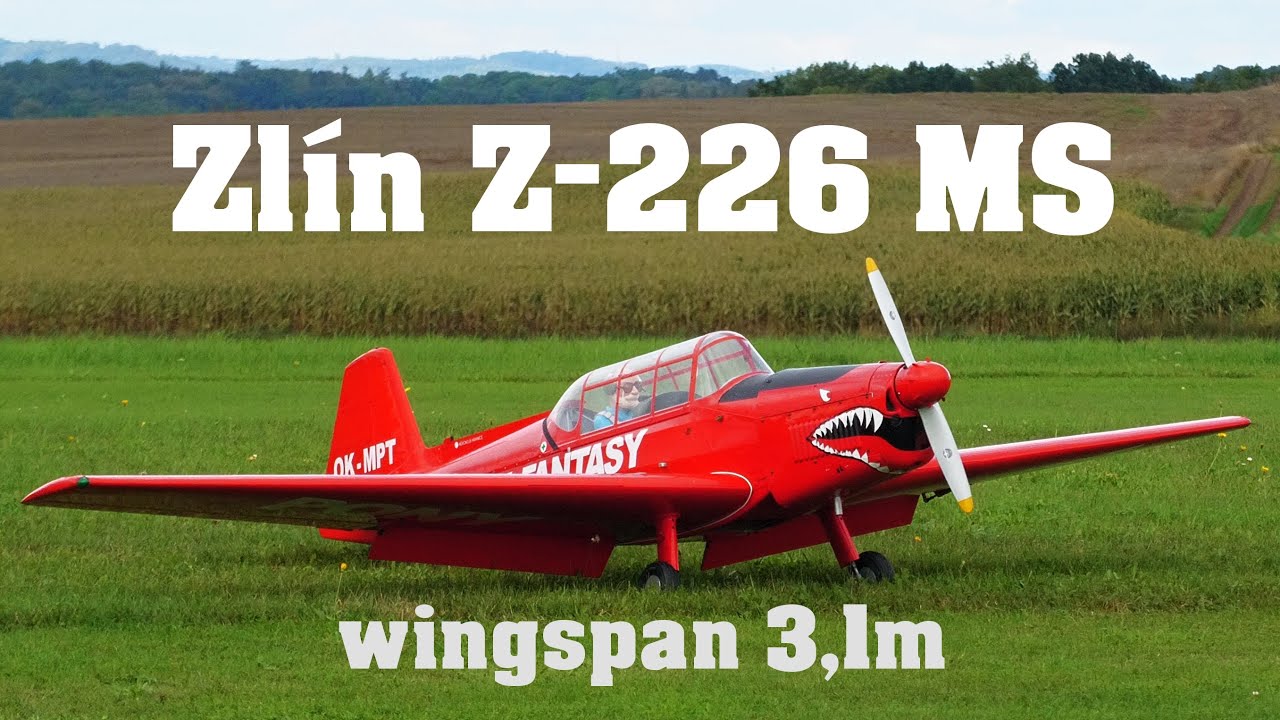 Zl&iacute;n Z-226 MS | 3,1m RC model letadla | 4K | Nesvačilsk&eacute; pod&iacute;v&aacute;n&iacute; 2022