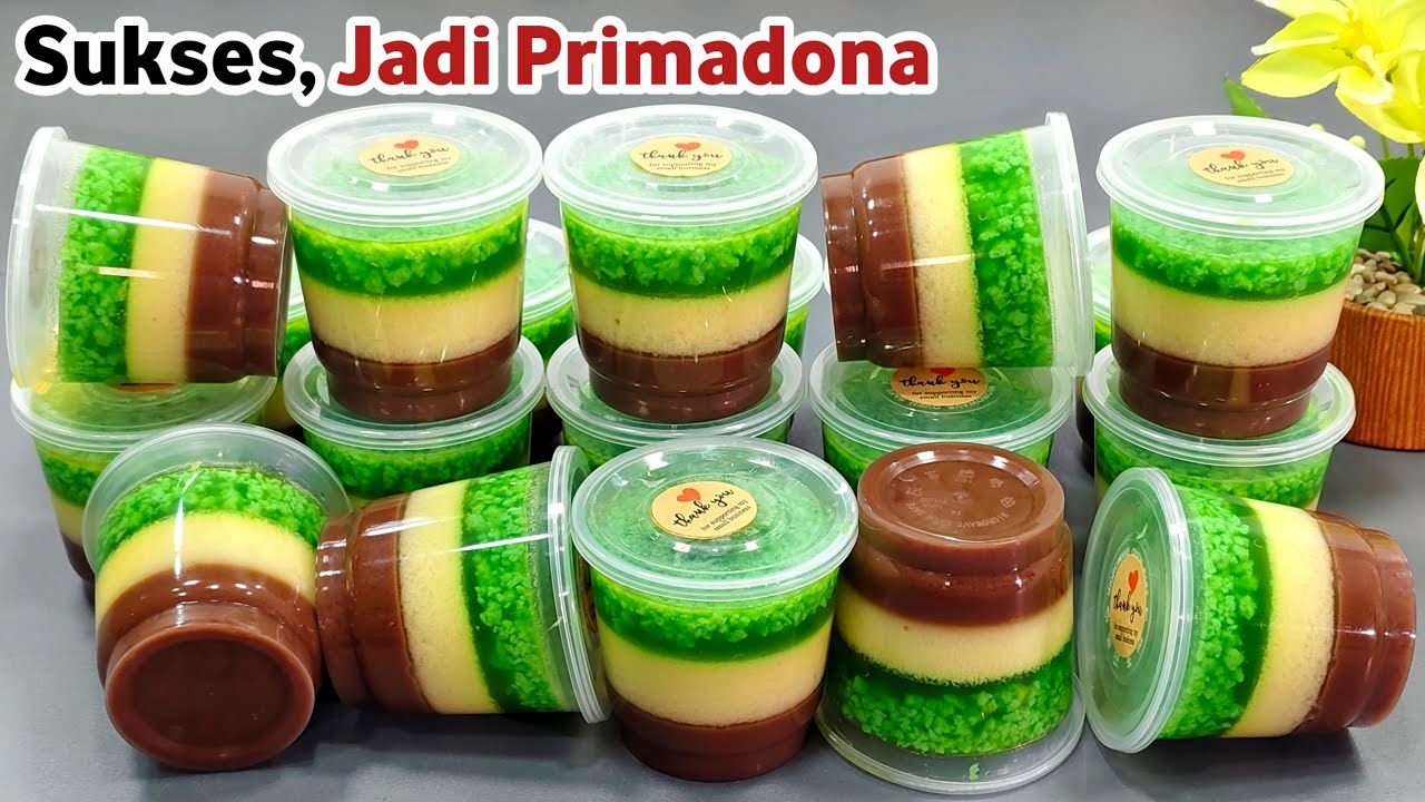 BUAT PUDING ALA MALL, MODAL KECIL SUPER SIMPEL SEMUA SUKA. PUDING LUMUT MENTEGA COKELAT. WAJIB COBA!