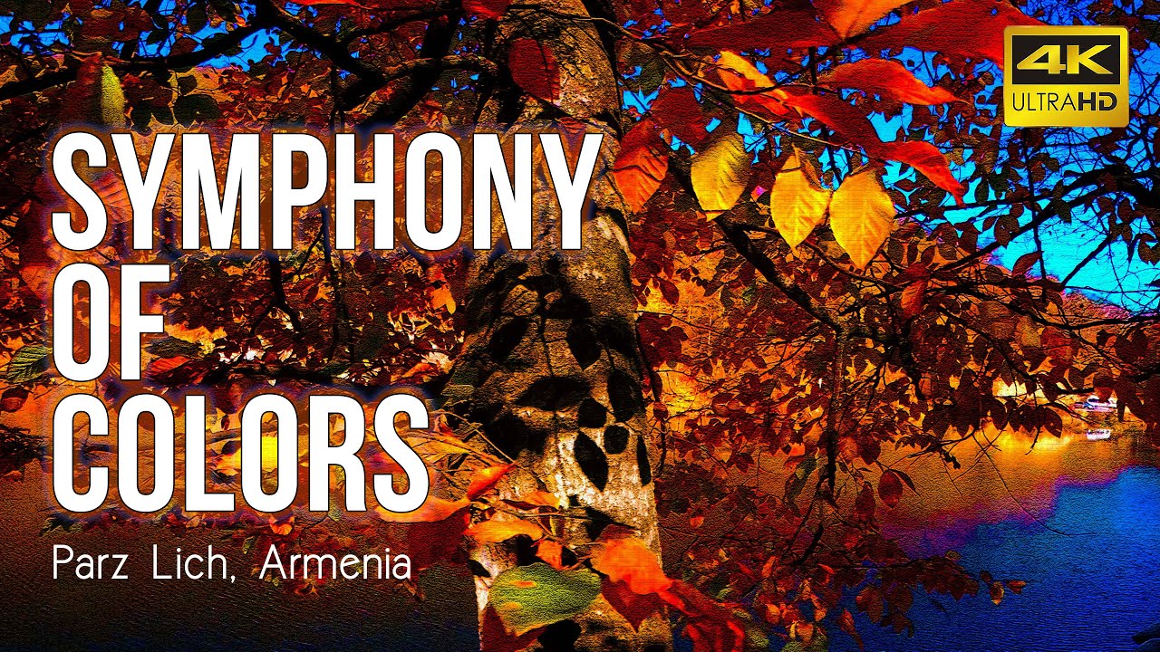 Symphony of Colors, Autumn in Parz Lich, Dilijan National Park, Armenia. October 2021. 4K 60fps