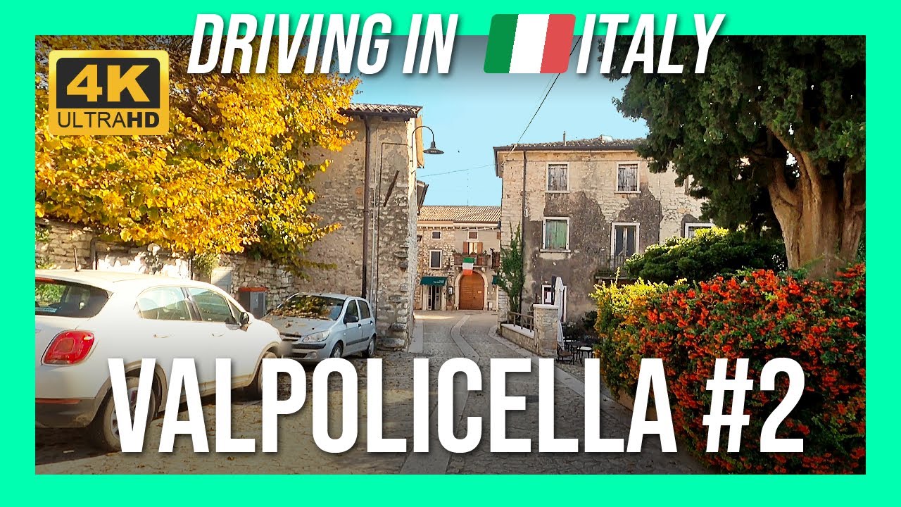 Driving in Italy: Valpolicella (Part 2) - Gargagnago, San Giorgio, Sant'Ambrogio | 4K 60fps