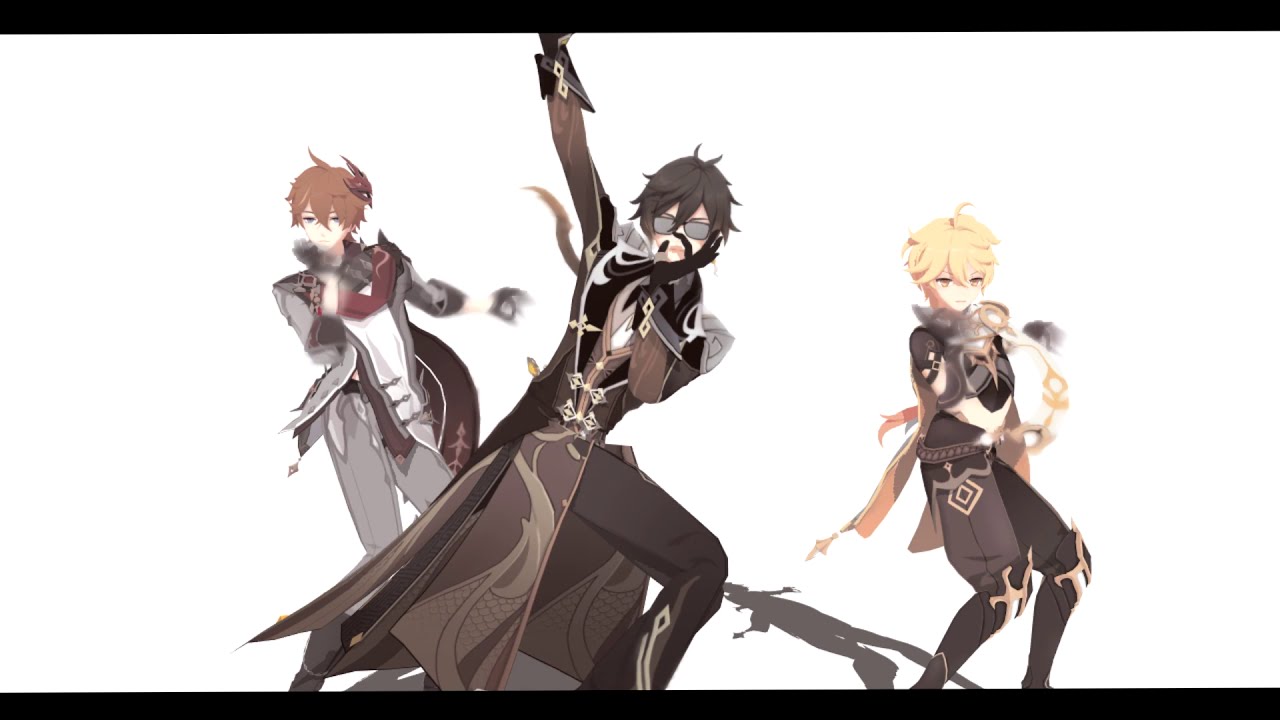【MMD 原神 / Genshin Impact 】ダンシング・ヒーロー【 Zhongli , Aether , Childe】