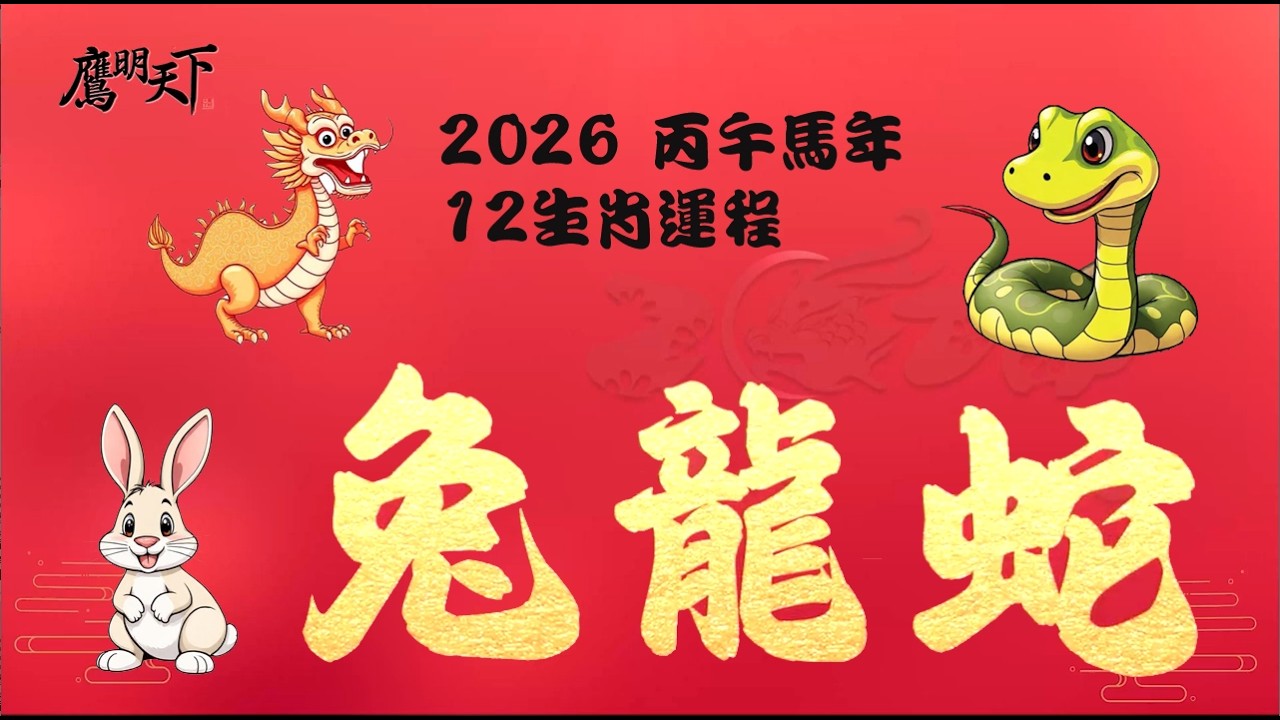 2026丙午馬年 鷹明天下 EP06 屬兔，龍，蛇整體馬年 農曆每月運程