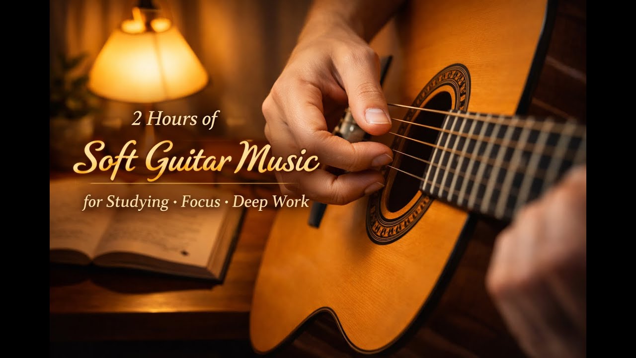 2 hours of soft guitar music for Studying, Focus & Deep Work