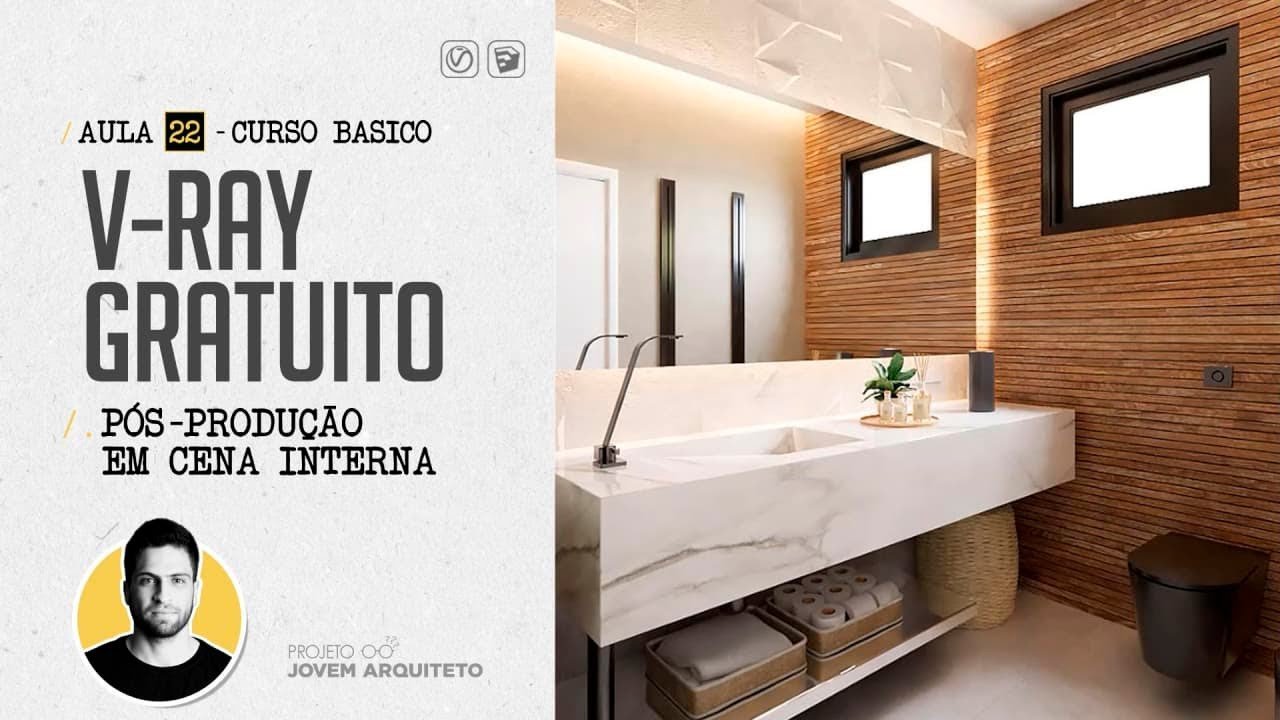 [CURSO GRATUITO DE V-RAY] AULA 22 - PÓS-PRODUÇÃO EM CENA INTERNA