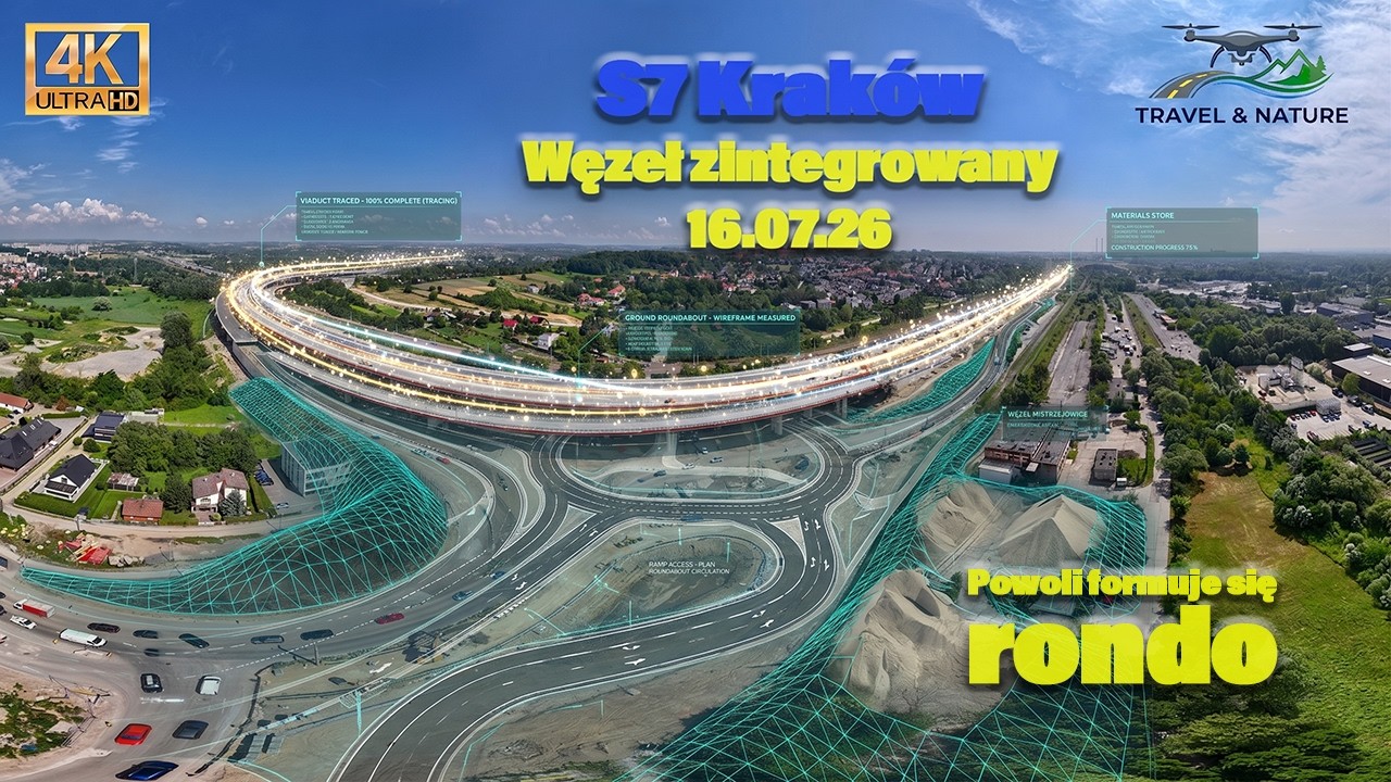 Budowa #S7 #Krak&oacute;w Mistrzejowice Węzeł Zintegrowany i do ronda Grębał&oacute;w | Widać jakieś zmiany?