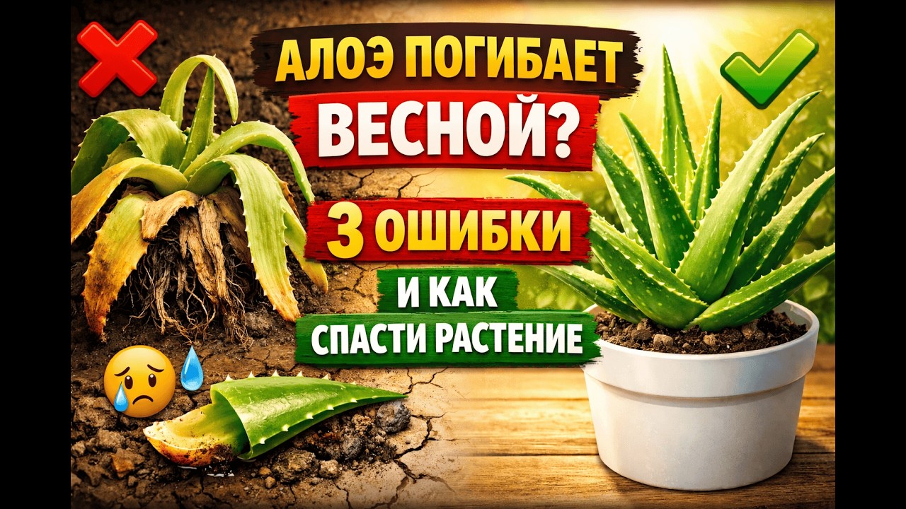Алоэ погибает весной 3 ошибки и как спасти растение.