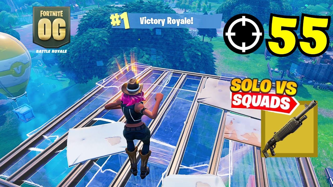 High Kill Solo vs Squads OG Fortnite Wins (55 Eliminations)