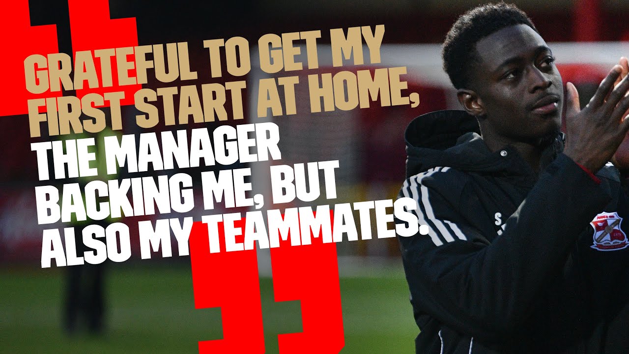 Michael Olakigbe on his Man of the Match performance against Barrow