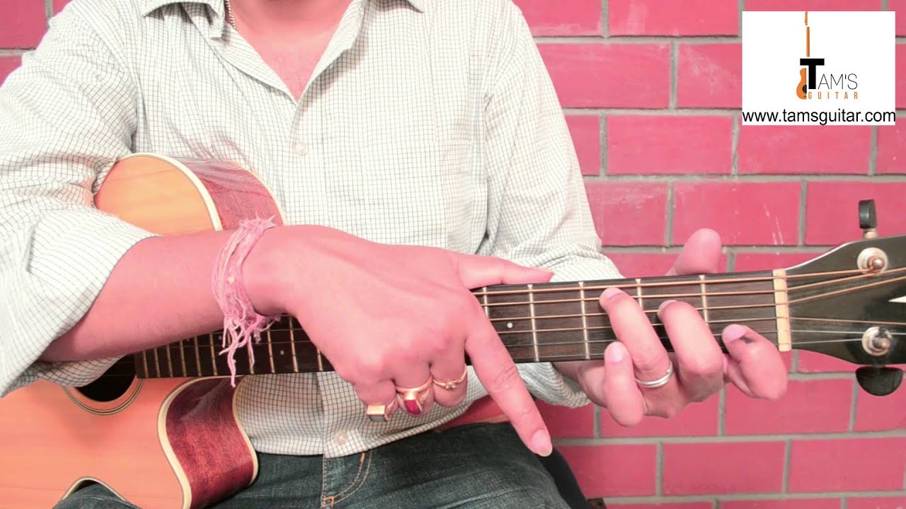 4 chord easy english song for beginners guitar lesson-Knocking on heavens door  (www.tamsguitar.com)