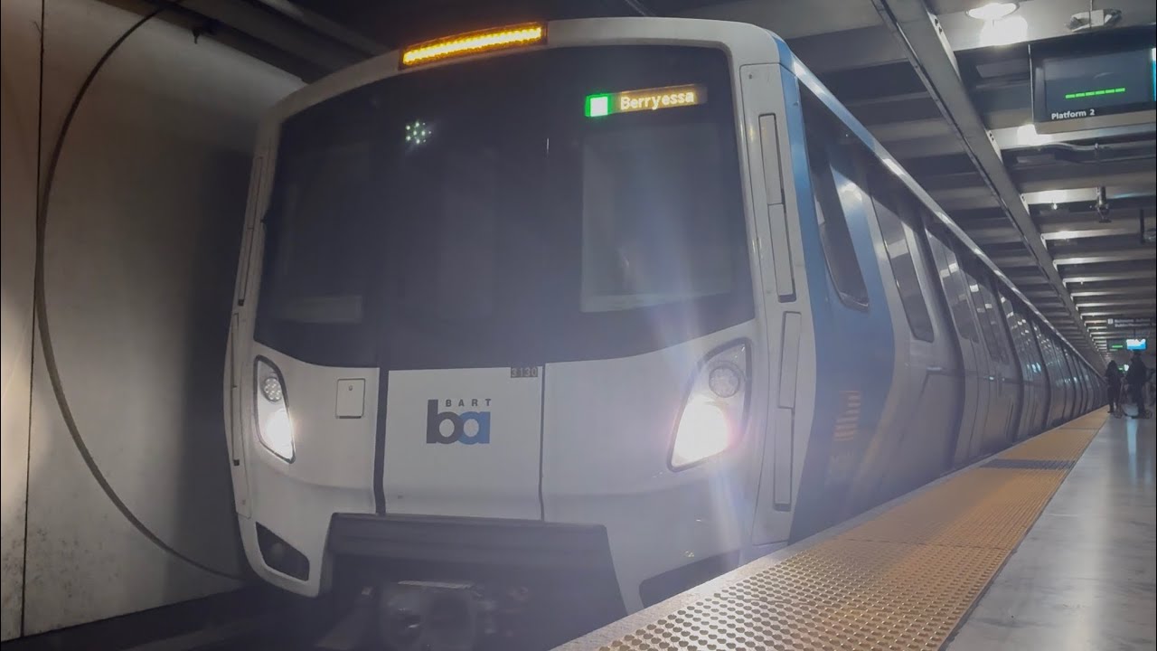 (Compilation) BART trains approaching Embarcadero station￼